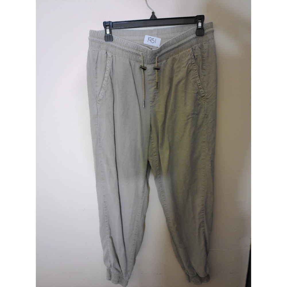 Zara Jogger Pants Women Size 28 Sand Beige Elastic Waist Drawstring Casual 1951